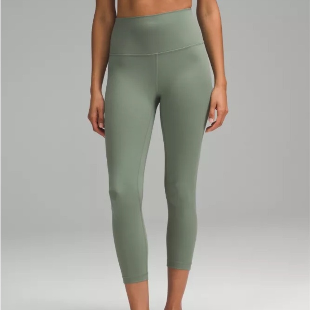 Lululemon Align high-rise crop leggings in grey eucalyptus size 10